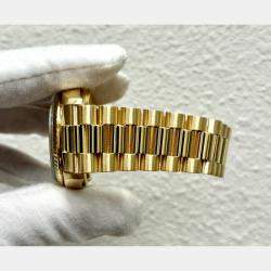 Pre Owned Rolex Day-Date President 18038 Automatic Black Dial 18K Yellow Gold Men's Wristwatch 36mm