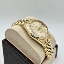 Pre Owned Rolex Date 15037 Automatic Gold 14k Yellow Gold Men's Wristwatch 34 mm