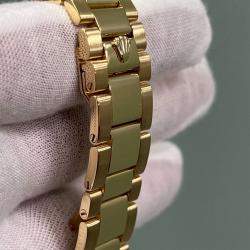 Pre Owned Rolex Day Date 118208 Automatic Black Diamonds 18k Yellow Gold Men's Wristwatch 36 mm