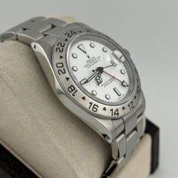 Pre Owned Rolex Explorer II 16570 Automatic White Stainless Steel Men's Wristwatch 40 mm