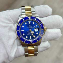 Pre Owned Rolex Submariner Date 126613LB Automatic Blue Dial 18K Yellow Gold Stainless Steel Men's Wristwatch 41mm