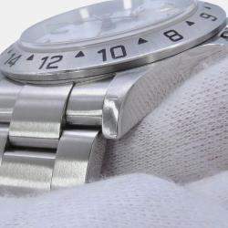 Pre Owned Rolex Explorer II 16570 Automatic White Stainless Steel Men's Wristwatch 40 mm