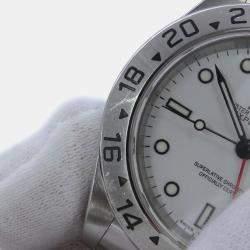 Pre Owned Rolex Explorer II 16570 Automatic White Stainless Steel Men's Wristwatch 40 mm