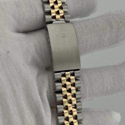 Pre Owned Rolex Datejust 16013 Automatic Cream 18k Yellow Gold Stainless Steel Men's Wristwatch 36 mm
