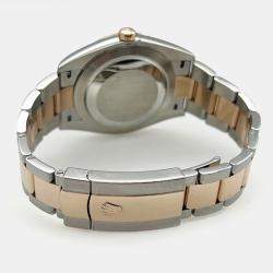 Pre Owned Rolex Datejust 126301 Automatic Brown diamonds 18k Rose Gold Stainless Steel Men's Wristwatch 41 mm