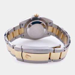 Pre Owned Rolex Datejust 126303 Automatic Silver 18k Yellow Gold Stainless Steel Men's Wristwatch 41 mm