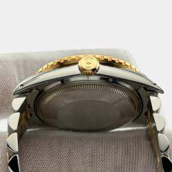 Pre Owned Rolex Datejust 16253 Automatic Blue diamonds 18k Yellow Gold Stainless Steel Men's Wristwatch 36 mm