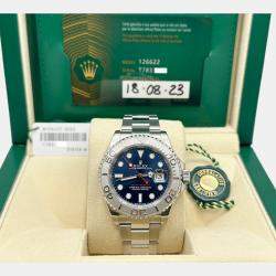 Pre Owned Rolex Yacht Master 126622 Automatic Blue Platinum Stainless Steel Men's Wristwatch 40 mm