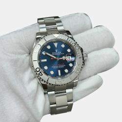 Pre Owned Rolex Yacht Master 126622 Automatic Blue Platinum Stainless Steel Men's Wristwatch 40 mm