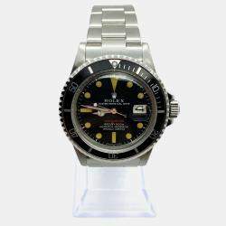 Pre Owned Rolex Submariner 1680 Automatic Black Stainless Steel Men's Wristwatch 40 mm