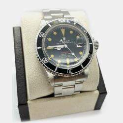 Pre Owned Rolex Submariner 1680 Automatic Black Stainless Steel Men's Wristwatch 40 mm
