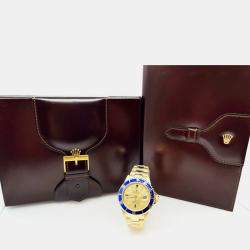 Pre Owned Rolex Submariner 16618 Automatic Gold diamonds 18k Yellow Gold Men's Wristwatch 40 mm