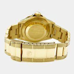 Pre Owned Rolex Submariner 16618 Automatic Gold diamonds 18k Yellow Gold Men's Wristwatch 40 mm