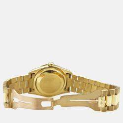 Pre Owned Rolex Day Date 18348 Automatic Gold diamonds 18k Yellow Gold Men's Wristwatch 36 mm