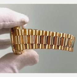 Pre Owned Rolex Day Date 18348 Automatic Gold diamonds 18k Yellow Gold Men's Wristwatch 36 mm