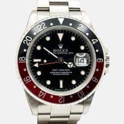 Pre Owned Rolex GMT Master 16700 Automatic Black Stainless Steel Men's Wristwatch 40 mm