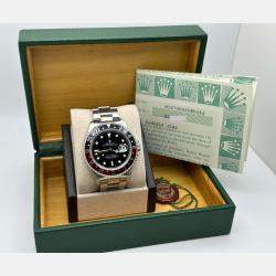 Pre Owned Rolex GMT Master 16700 Automatic Black Stainless Steel Men's Wristwatch 40 mm