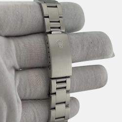 Pre Owned Rolex Date 15200 Automatic White Stainless Steel Men's Wristwatch 34 mm
