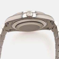 Pre Owned Rolex Day Date II 218349 Automatic White diamonds 18k White Gold Men's Wristwatch 41 mm