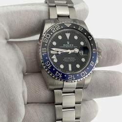 Pre Owned Rolex GMT Master II 126710BLNR Automatic Black 18k White Gold Stainless Steel Men's Wristwatch 40 mm