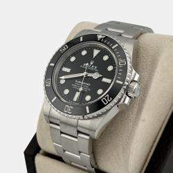 Pre Owned Rolex Submariner 124060 Automatic Black Stainless Steel Men's Wristwatch 41 mm