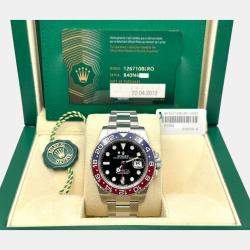 Pre Owned Rolex GMT Master II 126710BLRO Automatic Black Stainless Steel Men's Wristwatch 40 mm