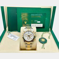 Pre Owned Rolex Daytona 126503 Automatic White 18k Yellow Gold Stainless Steel Men's Wristwatch 40 mm