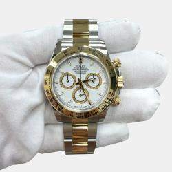 Pre Owned Rolex Daytona 126503 Automatic White 18k Yellow Gold Stainless Steel Men's Wristwatch 40 mm