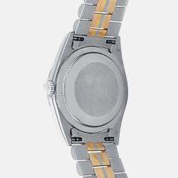 Pre Owned Rolex Day-Date President 18239 Automatic Champagne Dial 18k White Gold Tridor Men's Wristwatch 36 mm