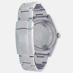 Pre Owned Rolex Oyster Perpetual 114300 Automatic Blue Dial Stainless Steel Men's Wristwatch 39 mm