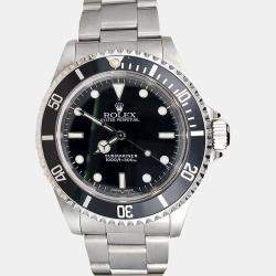 Pre Owned Rolex Submariner 14060 Automatic Black Dial Stainless Steel Men's Wristwatch 40 mm