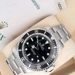 Pre Owned Rolex Submariner 14060 Automatic Black Dial Stainless Steel Men's Wristwatch 40 mm