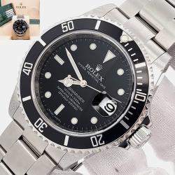 Pre Owned Rolex Submariner 16610 Automatic Black Dial Stainless Steel Men's Wristwatch 40 mm