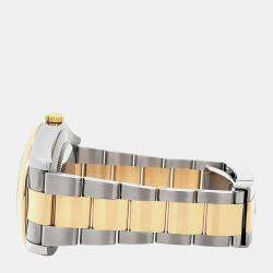 Pre Owned Rolex Datejust II 116333 Automatic Black Roman Dial 18k Yellow Gold Stainless Steel Men's Wristwatch 41 mm