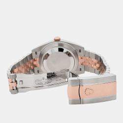 Pre Owned Rolex Datejust 126331 Automatic Diamond Dial 18k Rose Gold Stainless Steel Men's Wristwatch 41 mm