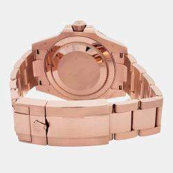 Pre Owned Rolex GMT-Master II Rootbeer 126715CHNR Automatic Black Dial 18K Rose Gold Men's Wristwatch 40 mm