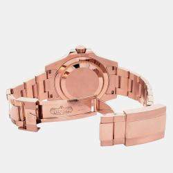 Pre Owned Rolex GMT-Master II Rootbeer 126715CHNR Automatic Black Dial 18K Rose Gold Men's Wristwatch 40 mm