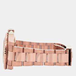 Pre Owned Rolex GMT-Master II Rootbeer 126715CHNR Automatic Black Dial 18K Rose Gold Men's Wristwatch 40 mm