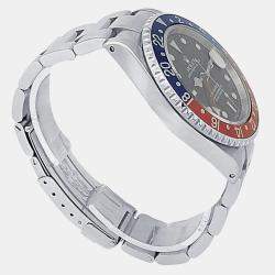 Pre Owned Rolex GMT-Master II Pepsi 16710 Automatic Black Dial Stainless Steel Men's Wristwatch 40mm