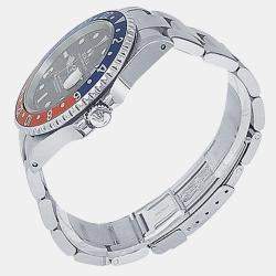 Pre Owned Rolex GMT-Master II Pepsi 16710 Automatic Black Dial Stainless Steel Men's Wristwatch 40mm