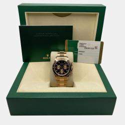 Pre Owned Rolex Cosmograph Daytona 116505 Automatic Chronograph Black Dial 18k Rose Gold Men's Wristwatch 40mm