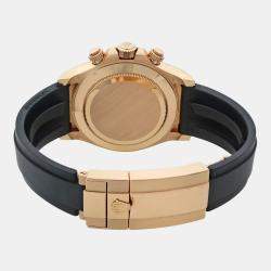 Pre Owned Rolex Cosmograph Daytona 116515LN Automatic Chronograph Black Dial Rose Gold Men's Wristwatch 40mm