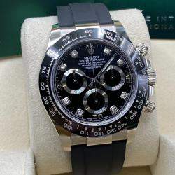 Pre Owned Rolex Cosmograph Daytona 116519LN Automatic Chronograph Black Dial White Gold Ceramic Men's Wristwatch 40mm