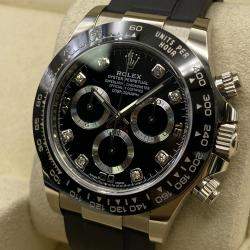 Pre Owned Rolex Cosmograph Daytona 116519LN Automatic Chronograph Black Dial White Gold Ceramic Men's Wristwatch 40mm