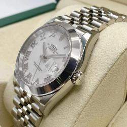 Pre Owned Rolex Datejust 126200 Automatic White Dial Stainless Steel Men's Wristwatch 36mm