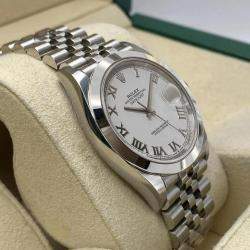 Pre Owned Rolex Datejust 126200 Automatic White Dial Stainless Steel Men's Wristwatch 36mm