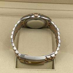 Pre Owned Rolex Datejust 126231 Automatic Wimbledon Dial 18k Rose Gold Stainless Steel Men's Wristwatch 36mm