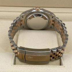 Pre Owned Rolex Datejust 126231 Automatic Wimbledon Dial 18k Rose Gold Stainless Steel Men's Wristwatch 36mm