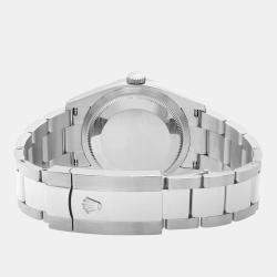Pre Owned Rolex Datejust 126234 Automatic Wimbledon Dial Stainless Steel 18k White Gold Men's Wristwatch 36mm
