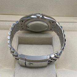 Pre Owned Rolex Datejust 126300 Automatic Blue Roman Dial Stainless Steel Men's Wristwatch 41 mm